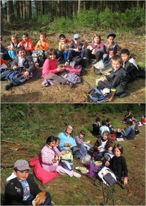 Marche USEP de Renaison à St Haon le chatel avec Mme Planchet et Mme Dussud