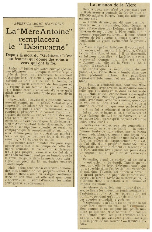 Funérailles d'Antoine-le-Guérissseur - suite page 3 (Excelsior 02 juillet 1912)