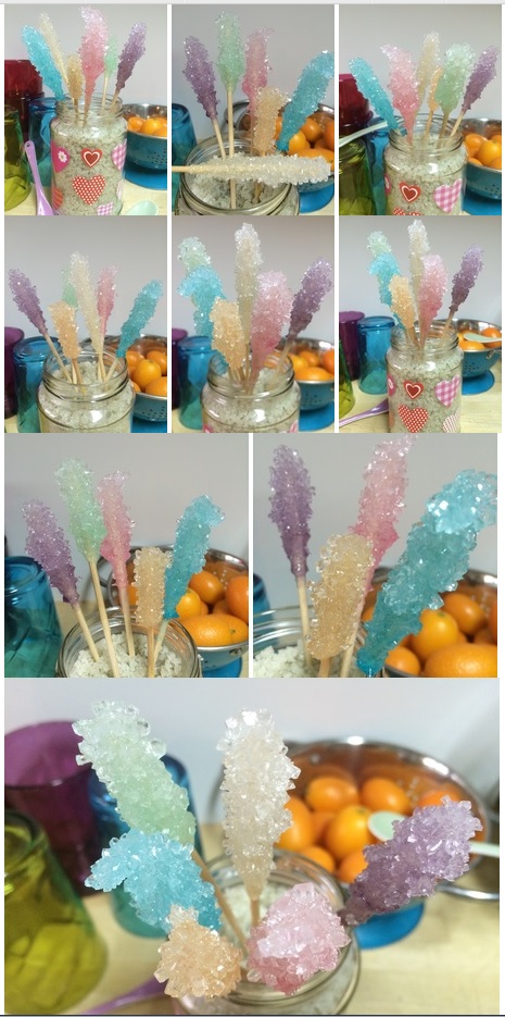 Les sucettes pastelles cristallisées