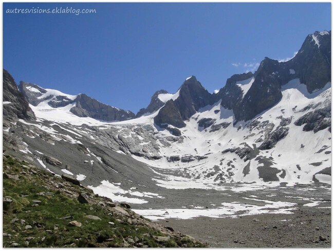 Glacier de la selle et la tête du replat