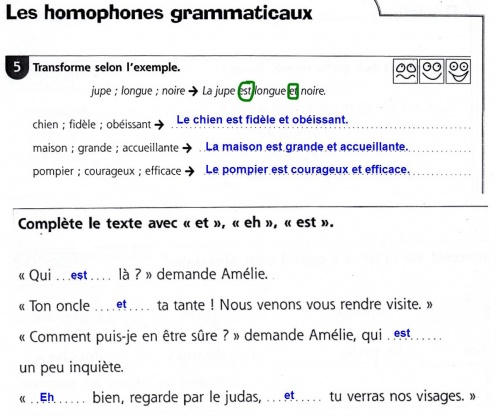 Orthographe: les homophones grammaticaux et / est