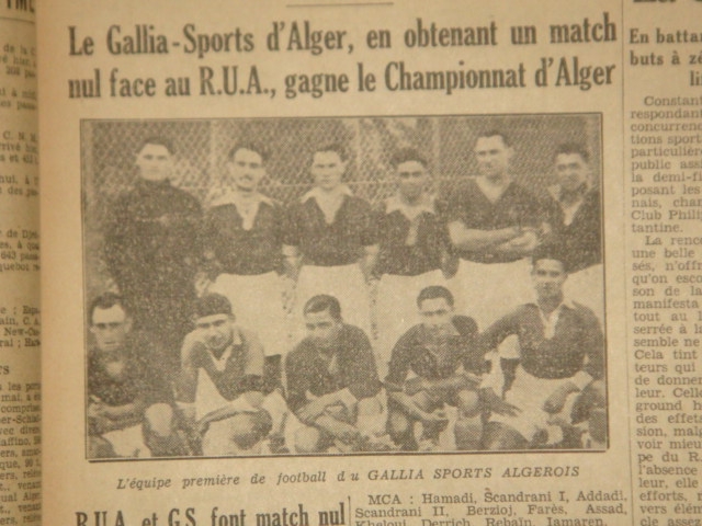 GALLIA Champion division d\'honneur