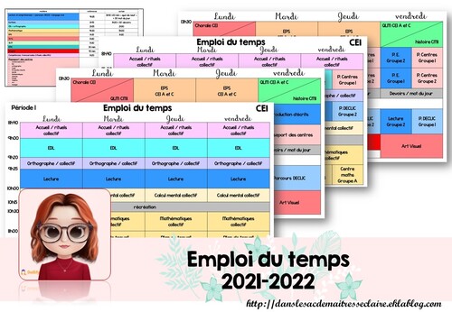emploi du temps 2021-2022 (CE1)