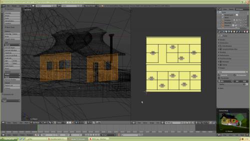 Mapping du mur de devant et de derrière la maison