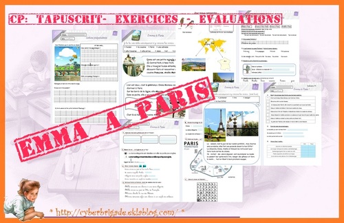 * Emma à Paris ~ Tapuscrit C.P + exercices et évaluations P4 *