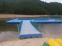 books water floating bridge on the sea