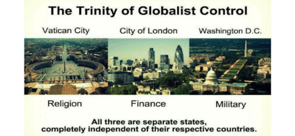 Trois Corporations dirigent le monde: la ville de Londres, Washington DC et le Vatican