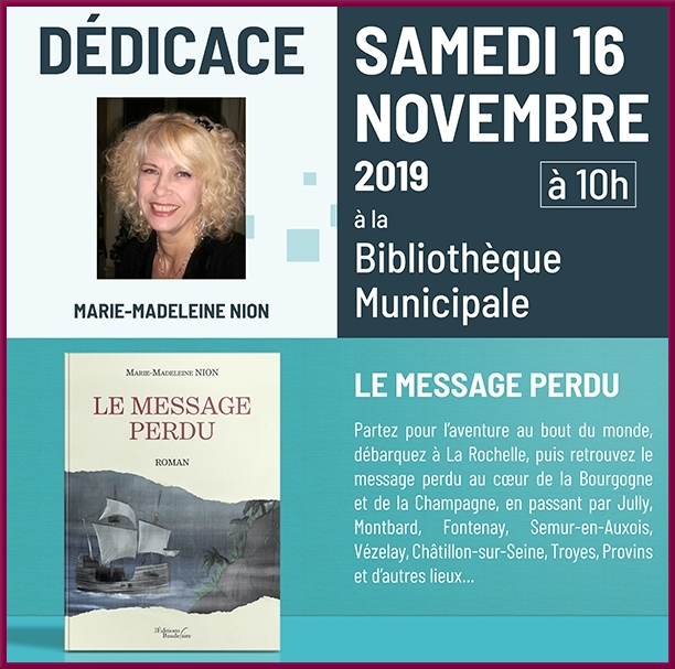 Maie-Madeleine Nyon a dédicacé son livre à la bibliothèque Municipale de Châtillon sur Seine...