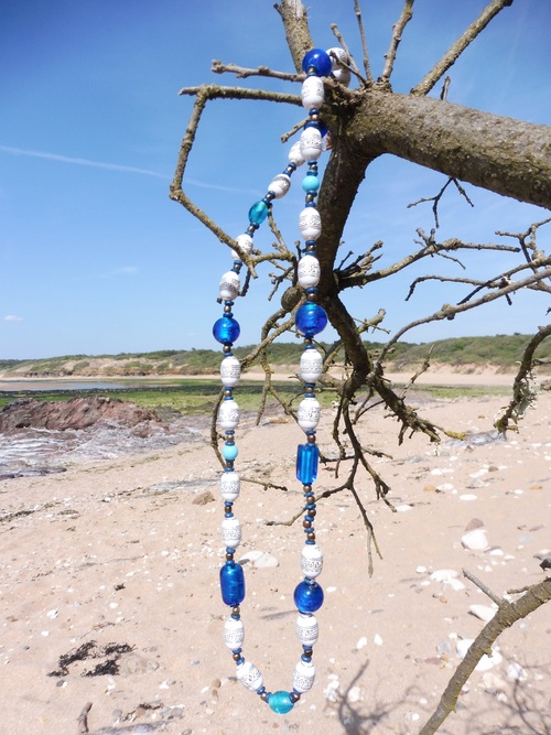 Collier en perles de verre