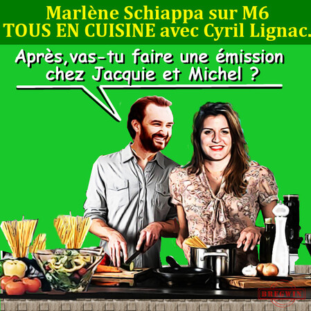 Marlène Schiappa tous en cuisine Cyril Lignac