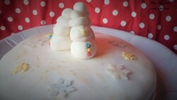 Gâteau bonhomme de neige