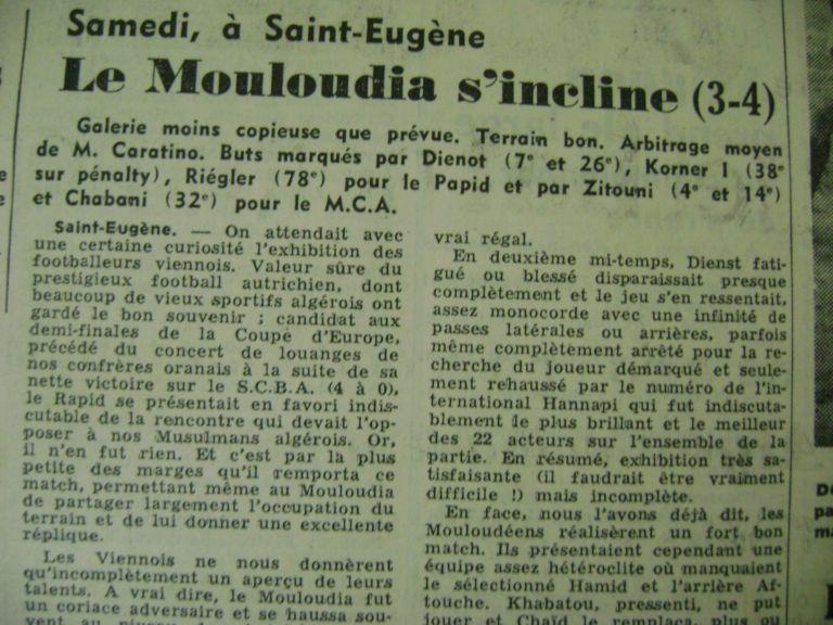 31.12.1955 Amical MCA-Rapid de Vienne 3-4