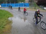 Séance de vélo bien arrosée et surtout très boueuse