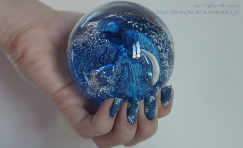 Nail Art glacial et flocons tous mignons