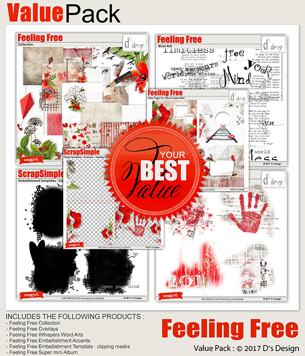 feeling free value pack by d's design