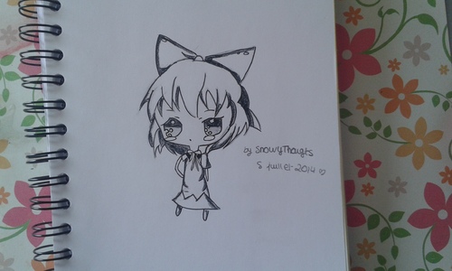 Dessin chibi touhou + le speed drawing :3