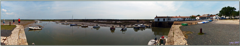Panorama sur le port au "Moulin à marée" - Loix - 17