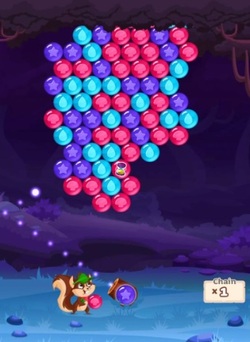 Gameplay du jeu en ligne Bubble Woods