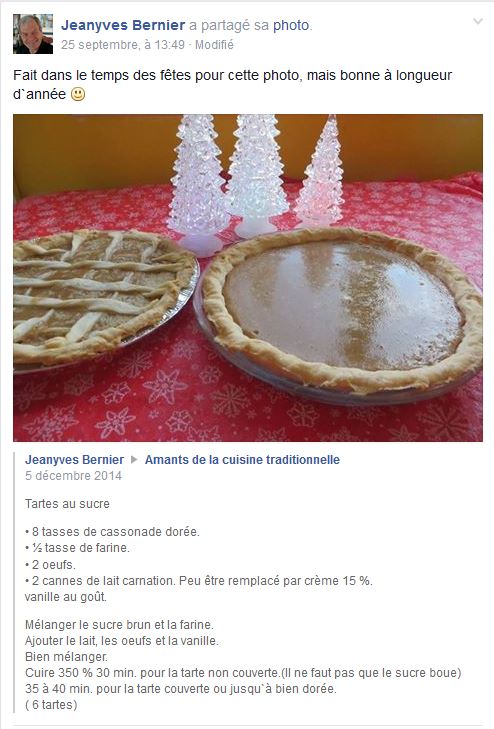 Tartes au sucre