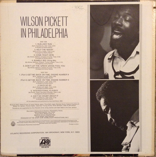 Wilson Pickett : Album " In Philadelphia " Atlantic Records SD 8270 [ US ]