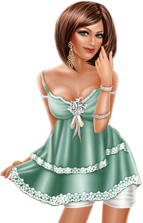 Tubes Femmes en vert