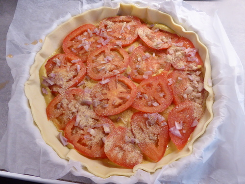 Une Tarte aux Anchois et Tomates