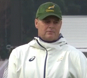 L'entraîneur-chef des Springboks Johan Erasmus