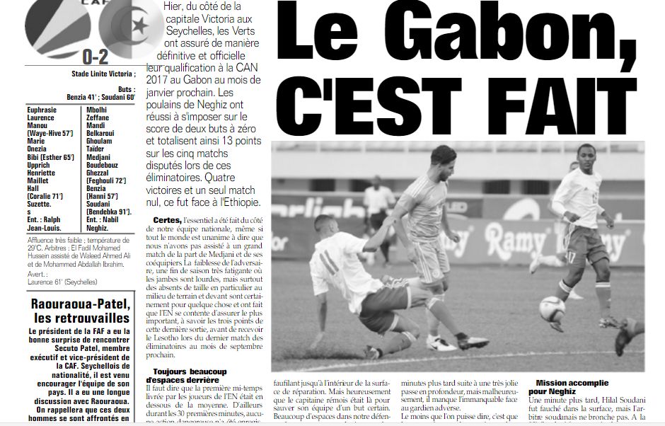 Jeudi 2.5.2016 Les Seychelles-EN 0-2 Q.CAN