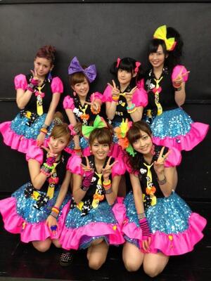 Les Berryz Kobo après leur concert à Tanabata