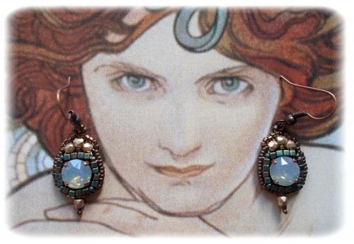 boucles d'oreille renaissance, La byzantine by Marie Cazaubon