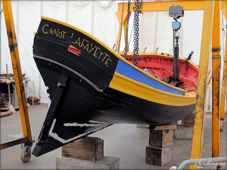 Photo d'une chaloupe de l'Hermione (Rochefort sur mer)