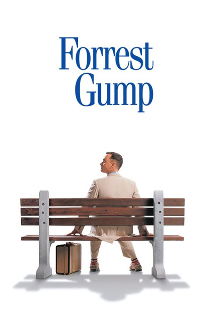 Peut être une image de 1 personne et texte qui dit ’Forrest Gump’