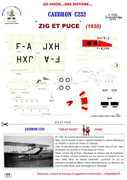 CAUDRON C232 ZIG ET PUCE au 1:100