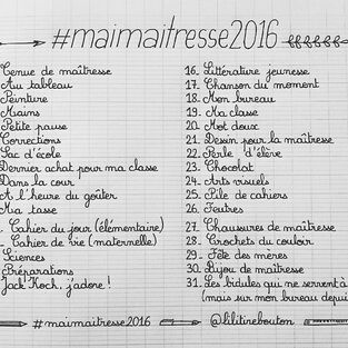 Challenge instagram #maimaitresse2016