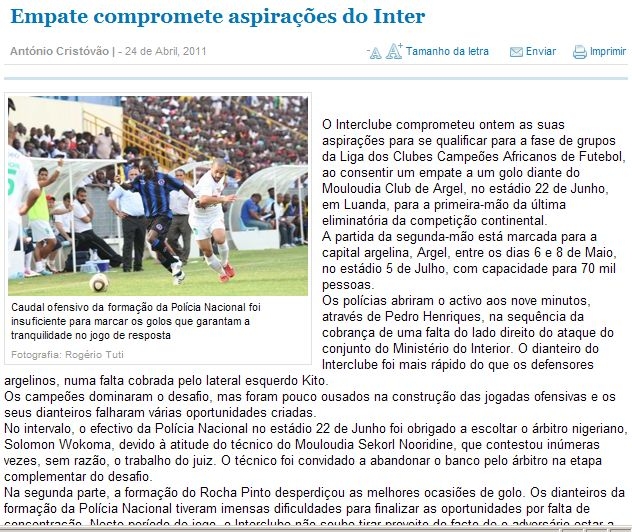 Sam 23.4.2011 Grupo Desportivo interclube-MCA 1-1