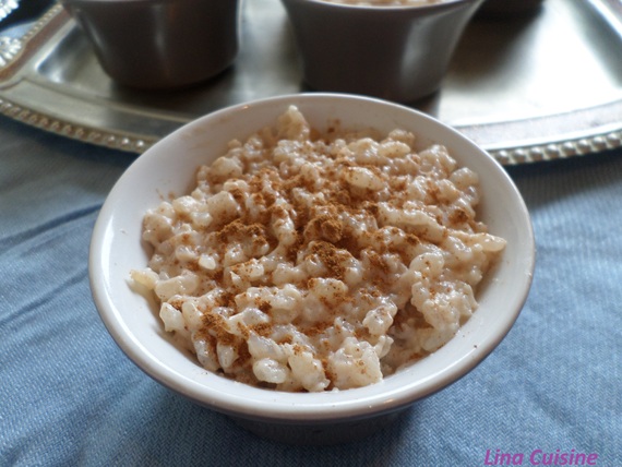 Riz au lait à la cannelle et fleur d'oranger