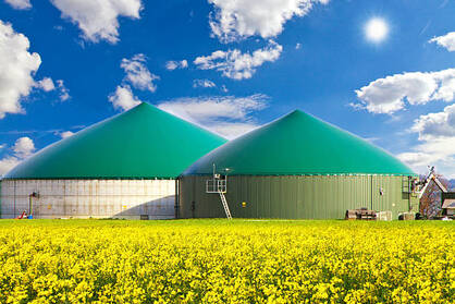 Une centrale de production de biogaz