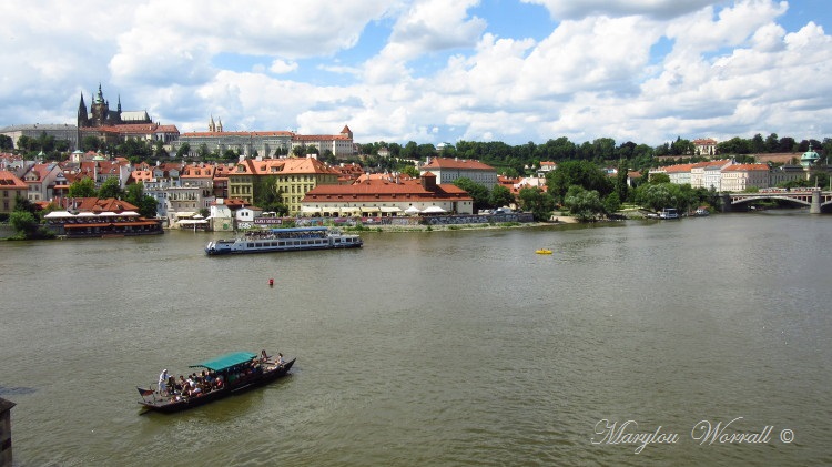 Prague : Le fleuve Vltava ou Moldau
