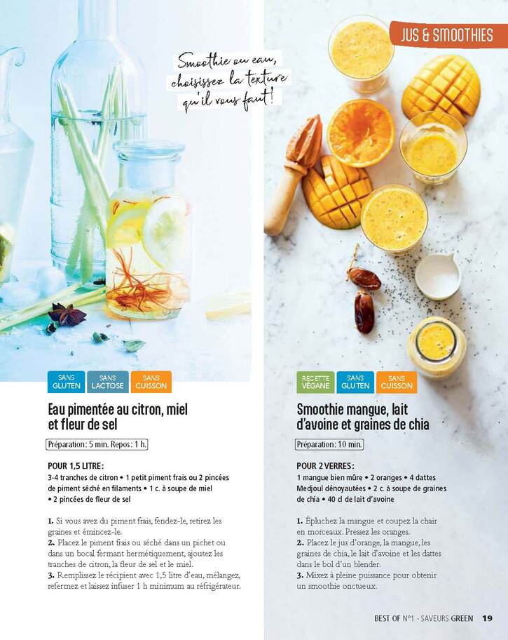 Nutrition - 1: Cuisine végétarienne - Les jus & smoothies (6 pages)