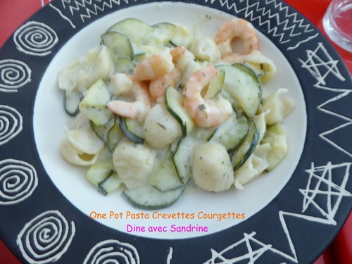 Un One Pot Pasta aux Crevettes et aux Courgettes