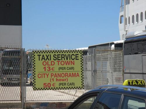 Taxis au port de Gruz à Dubrovnik