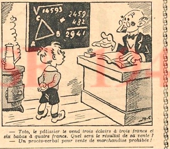 Du droit des écoliers à la paresse 19/19 (Dessins 1940 et s.)