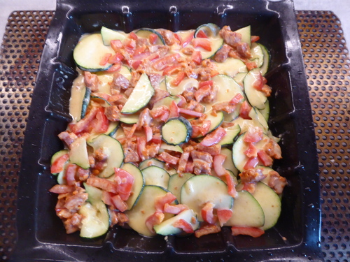 Un Invisible Courgettes Poivrons et Chorizo