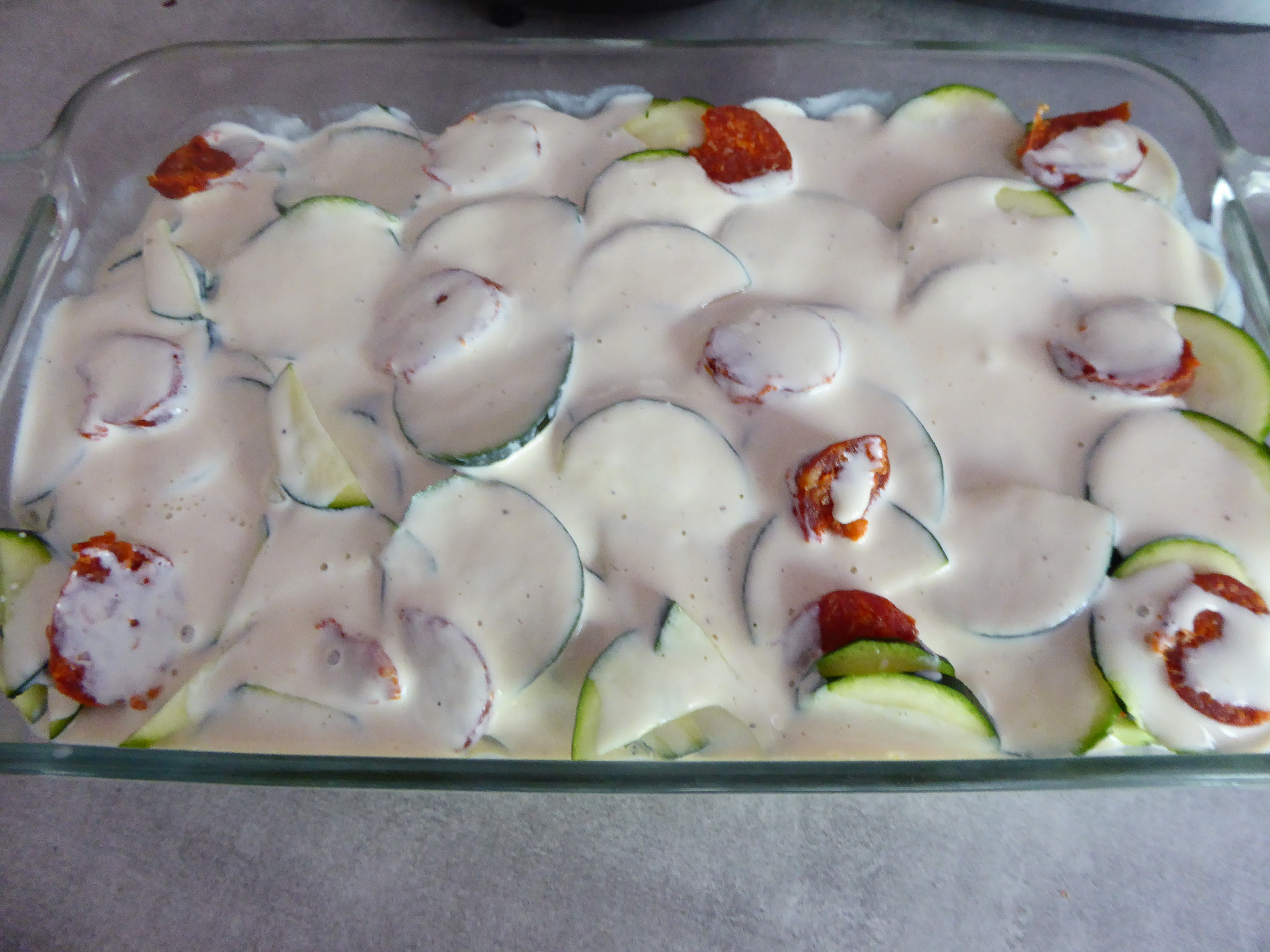 Un Flan De Courgettes Au Chorizo