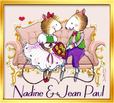 715 - Couple souris canapé - signature, saint valentin, amour