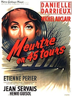 MEURTRE EN 45 TOURS BOX OFFICE FRANCE 1960 AFFICHE DE ROGER SOUBIE
