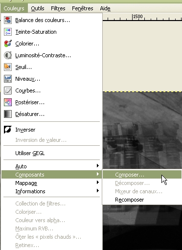 GIMP : convertir les calques en canaux couleurs
