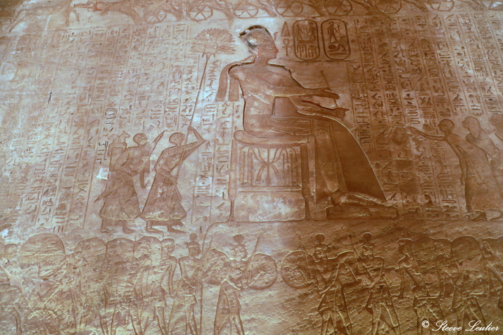 Batailles de Ramsès II représentées dans le grand temple d'Abou Simbel, Egypte