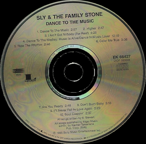 Sly & The Family Stone : Album " Dance To The Music " Epic Records BN 26371 [ US ]