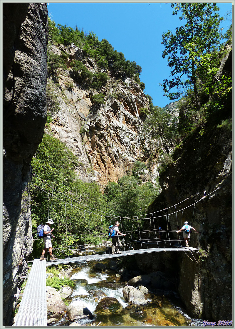 Randonnée dans les Gorges de la Carança : passerelles et ponts de singes - Thuès-Entre-Valls - 66